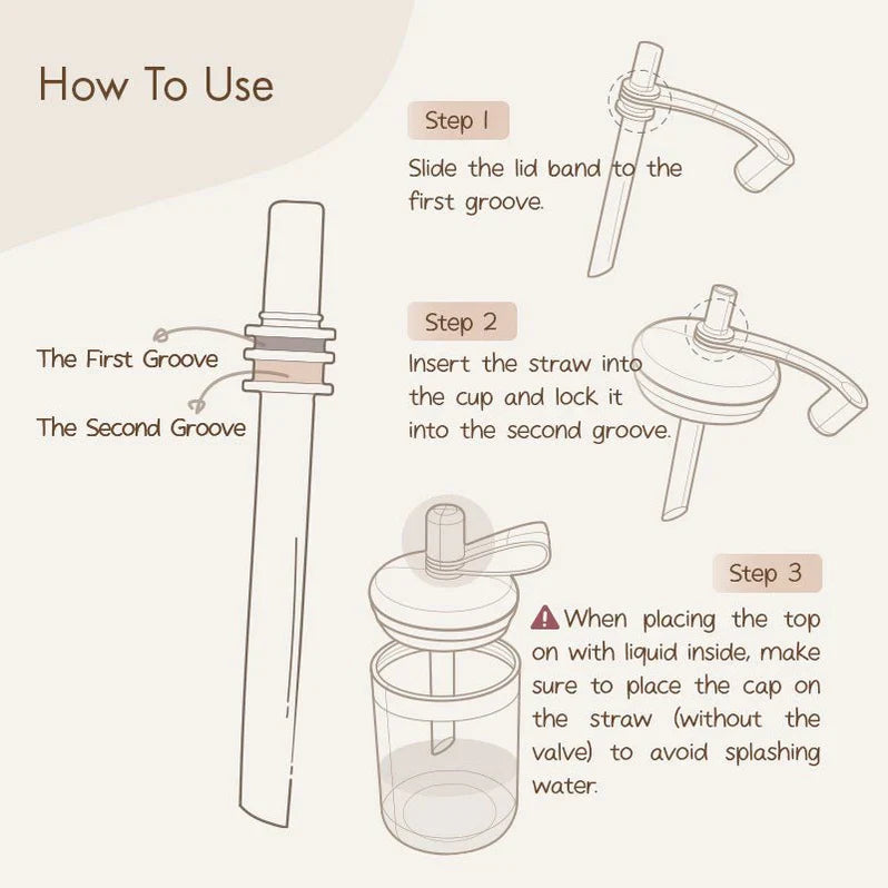 Moonkie Silicone Training Cup with Straw