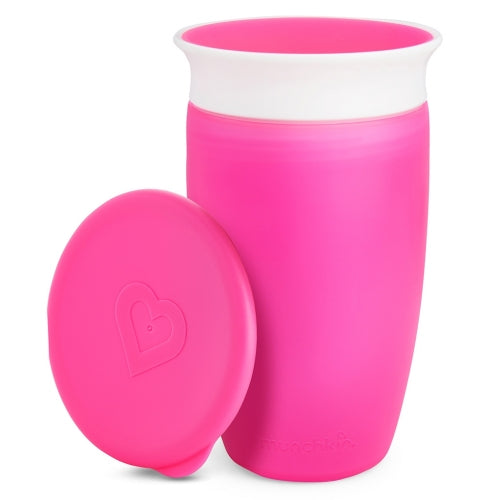 munchkin 10oz pink sippy cup with lid