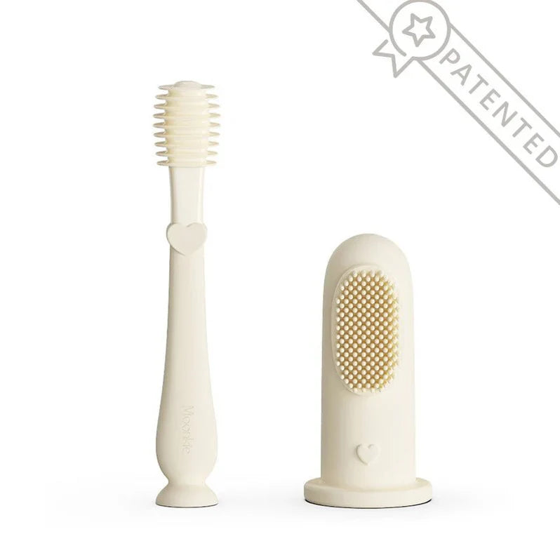 Moonkie Baby Oral Care Set – Silicone Finger Toothbrush & Tongue Cleaner (0M+)
