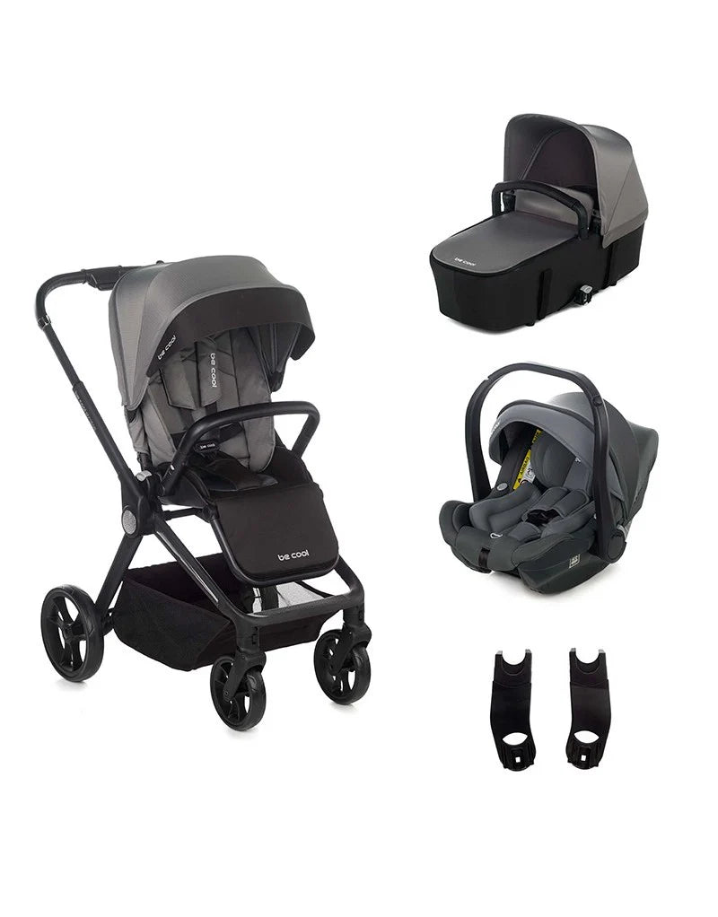be cool stratos travel system grey baby stroller and carrycot