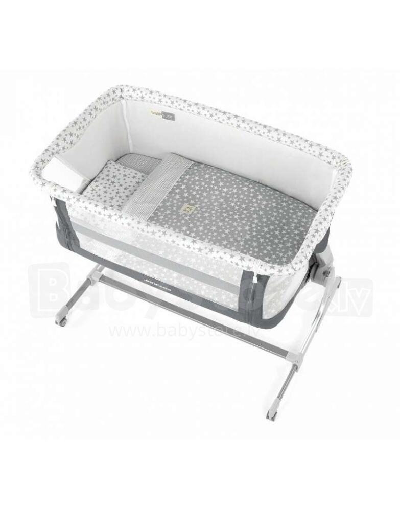 jane baby side crib grey stars bedside sleeper cot