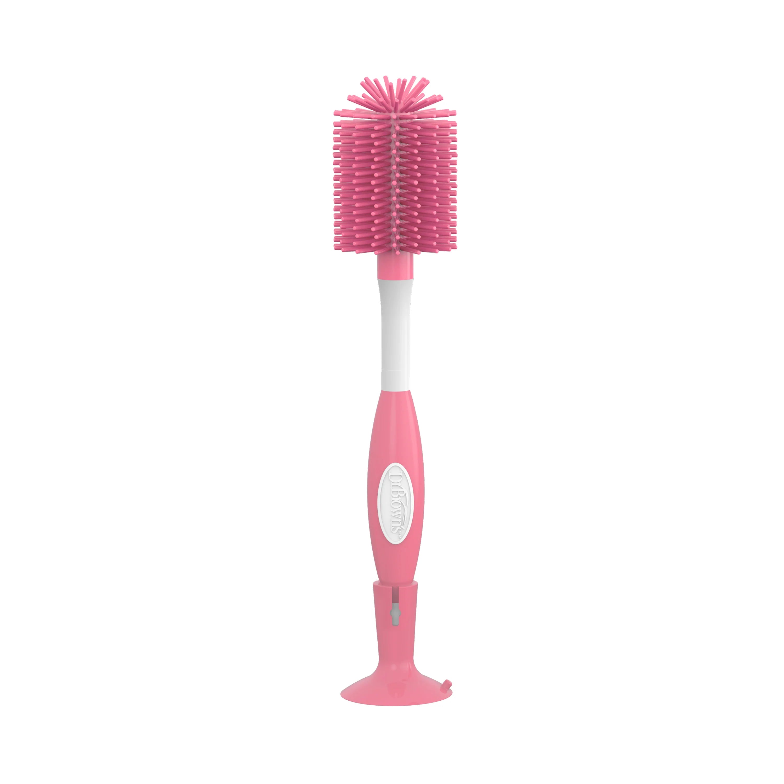 dr browns soft bottle cleaning brush pink with sponge