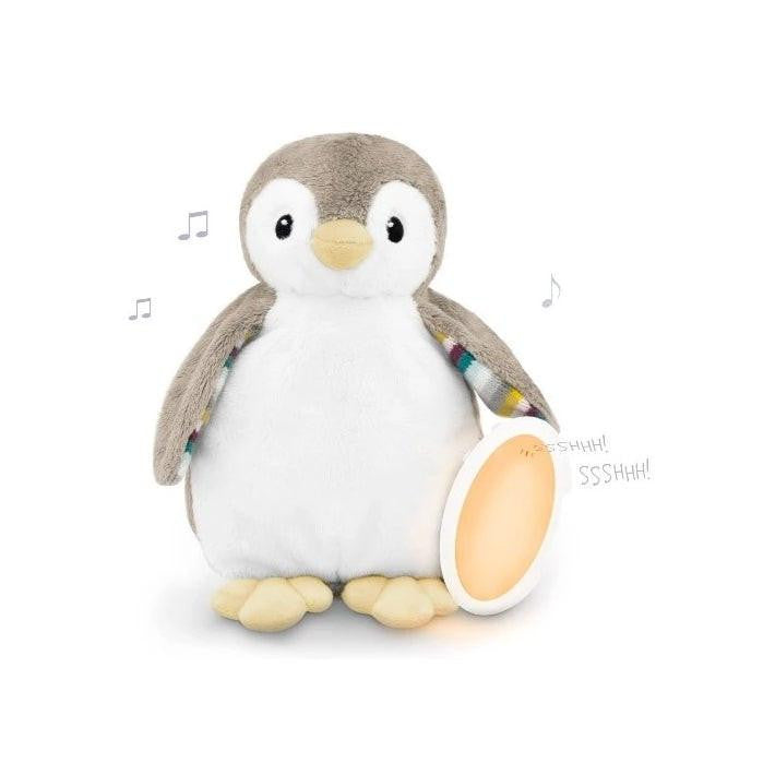 zazu phoebe penguin plush sleep soother with sound machine and night light